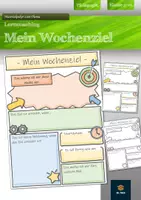 Vorschau - Arbeitsblätter - Lerncoaching - Mein Wochenziel - Deckblatt