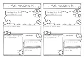 Vorschau - Arbeitsblätter - Lerncoaching - Mein Wochenziel - Seite 3