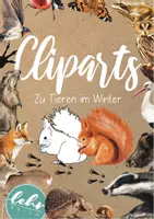 Vorschau - Bildkarten - Cliparts Tiere im Winter - Ausmalbilder - Bildkarten - Deckblatt