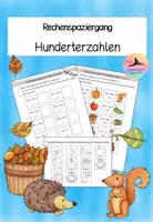 Vorschau - Arbeitsblätter - Rechenspaziergang Hunderterzahlen (Herbst) - Deckblatt