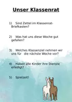 Vorschau - Bildkarten - Klassenrat - Checkliste zum Wochenabschluss - Seite 1