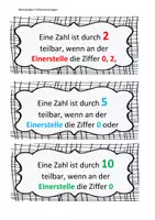 Vorschau - Arbeitsblätter - Paket zu den Teilbarkeitsregeln - Deckblatt