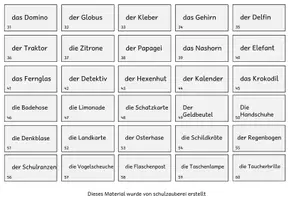 Vorschau - Arbeitsblätter - 60 Lesekarten Wort mit Artikel - Seite 3