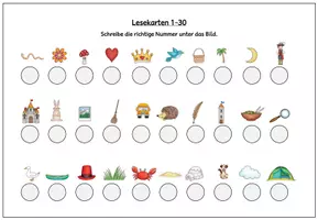 Vorschau - Arbeitsblätter - 60 Lesekarten Wort mit Artikel - Deckblatt