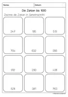 Vorschau - Arbeitsblätter - Die Zahlen bis 1000 - Arbeitsblätter und Tausenderbuch - Seite 2