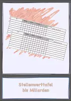 Vorschau - Arbeitsblätter - Stellenwerttafel (Mrd.) - Deckblatt
