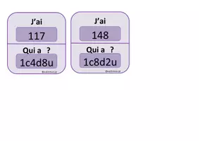 Aperçu - Apprentissages en autonomie - Les nombres entre 100 et 199 - J'ai... Qui a... ? - Page 3