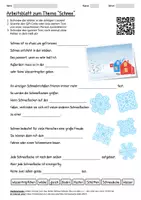 Vorschau - Arbeitsblätter - Arbeitsblatt "Schnee" + Onlineübung & MP3 + Mindmap + Infografik - Deckblatt