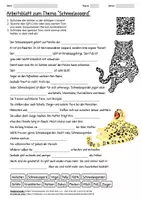 Vorschau - Arbeitsblätter - Arbeitsblatt "Schneeleopard" + Onlineübung & MP3 + Infografik - Deckblatt
