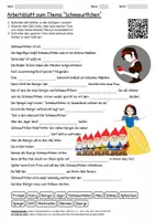 Vorschau - Arbeitsblätter - Arbeitsblatt "Schneewittchen" + Onlineübung & MP3 + Mindmap + Infografik - Deckblatt