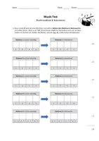 Vorschau - Test - Test Rhythmusdiktat / Notenwerte - 2 Varianten (mit Kästen und mit Notensystem) - Deckblatt