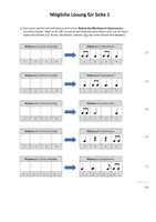 Vorschau - Test - Test Rhythmusdiktat / Notenwerte - 2 Varianten (mit Kästen und mit Notensystem) - Seite 3