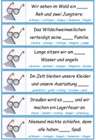 Aperçu - Cartes d'exercices - Deutsch: Adjektive richtig einsetzen - Lesekarten - Page 1