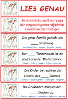 Aperçu - Cartes d'exercices - Deutsch: Adjektive richtig einsetzen - Lesekarten - Page 3