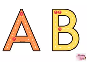 Vista previa - Tarjetas / Manipulativos - Grafomotricidad letras mayúsculas - página 1