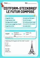 Vorschau - Merkblätter - Zeitform Steckbrief le futur composé - Seite 1