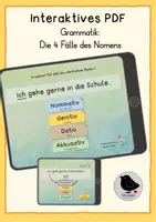 Vorschau - Stationenlernen - interaktives PDF: In welchem Fall steht das Nomen - Deckblatt