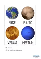 Vorschau - Stationenlernen - Zuordnungsspiel Planeten, was gehört zusammen? - Seite 1