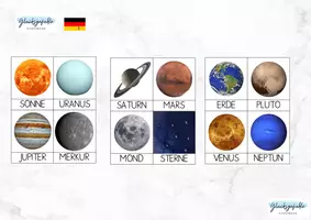 Vorschau - Stationenlernen - Zuordnungsspiel Planeten, was gehört zusammen? - Deckblatt