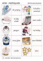 Vista previa - Juegos / Gamificación - winter English ESL matching cards - página 2