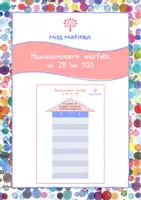 Vorschau - Spiele - Hausnummern würfeln im ZR bis 100 - Deckblatt