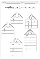 Vista previa - Unidades / Secuencias / Situaciones de Aprendizaje - CASITAS DE LOS NÚMEROS descomposición numérica rango de números 10 - página 1