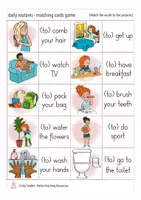 Vista previa - Juegos / Gamificación - daily routines English matching cards game - página 2