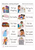 Vista previa - Juegos / Gamificación - daily routines English matching cards game - página 3