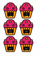 Aperçu - Apprentissages en autonomie - Droite numérique - Cupcakes - Page 1