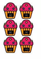Aperçu - Apprentissages en autonomie - Droite numérique - Cupcakes - Page 2