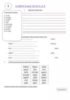 Aperçu - Feuilles d'exercices - Les mots de la dictée - Page 1