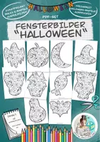 Vorschau - Spiele - Ausmalbilder Fensterbilder Malvorlagen "Halloween" - Deckblatt
