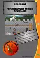 Vorschau - Spiele - Interaktive Lesespur- die Spukburg Halloween, Lesespurgeschichte, Lesen, Herbst, Herbstgeschichte - Deckblatt