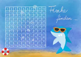 Vorschau - Stationenlernen - Mathematik - Fische finden im Hunderterfeld mit dem kleinen Hai - Seite 3