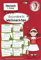 Vorschau - Stationenlernen - Weihnachten: Abschreibkartei in Druckschrift (1. Klasse) – Schreiben, Rechtschreibung & Konzentration - Deckblatt