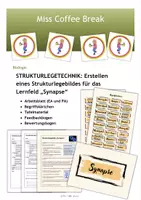 Vorschau - Arbeitsblätter - Synapse / Neurobiologie (Strukturlegetechnik / Tafelmaterial) - Deckblatt