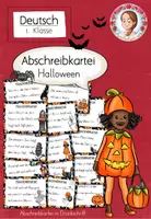 Vorschau - Stationenlernen - Halloween - Abschreibkartei - Druckschrift (1. Klasse) - Deckblatt
