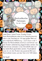 Vorschau - Stationenlernen - Abschreibkartei zu Halloween in Grundschrift (1. Klasse) - Seite 3
