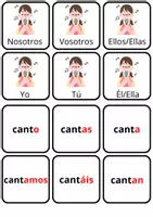 Aperçu - Jeux - Espagnol - Jeu de conjugaison n°1 - Page 1