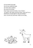 Vorschau - Fördermaterial/Inklusion - Märchen Leseheft - Der Wolf und die sieben Geißlein - Seite 1