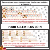 Aperçu - Feuilles d'exercices - Reconstituer un mot connu avec des lettres mobiles (OFFERT) - Page de couverture