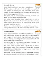 Vorschau - Anderer Materialtyp - Ernährung - Differenzierte Tafel-, Abschreib- und Ansagetexte - Seite 2