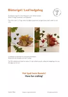 Vorschau - Mal- und Bastelvorlagen - Blätterigel/LeafHedgehog - Bastelvorlage für den Herbst! - Seite 1