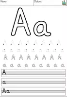Vorschau - Arbeitsblätter - A Buchstabenblatt Grundschrift - Schreiblehrgang / Buchstabenlehrgang / Alphabetisierung DaZ / Deutsch - Deckblatt