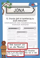 Vorschau - Stundenentwürfe - Jona: Gott ist barmherzig zu allen Menschen! (12.Stunde) - Deckblatt