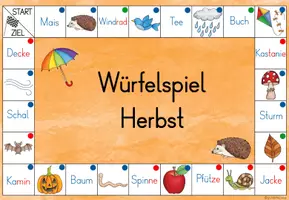 Vorschau - Arbeitsblätter - Würfelspiel Herbst: Schreiben und Lesen - Seite 3