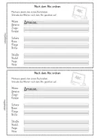 Vorschau - Arbeitsblätter - Wörter ordnen nach dem ABC - Deckblatt