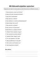 Vorschau - Stundenentwürfe - DAF/DAZ Materialpaket - A1, A2 - Mit Akkusativ- und Dativobjekten sprechen - 4 Sprechanlässe daf, daz, Konversation, Deutsch, Sprechübung, Akkusativ, Dativ, 4 Fälle, Kasus - Seite 3