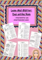 Vorschau - Arbeitsblätter - Lese-Mal-Blätter antikes Rom Klasse 1/2 - Deckblatt