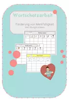 Vorschau - Arbeitsblätter - Materialpaket - Wortschatzarbeit - Merkfähigkeit fördern - Gebärdensprache - Deckblatt